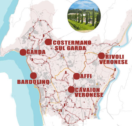 Cammino di Bardolino, passeggiata mappa