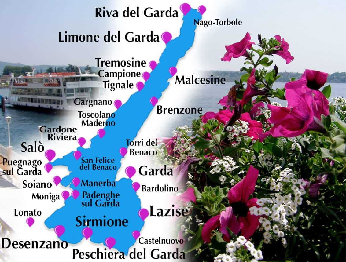 Lago di Garda mappa
