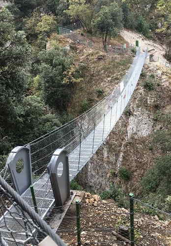 Ponte tibetano sul lago di Garda